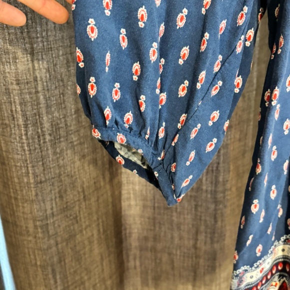 Laura Scott Women's Top Blue Red SZ 3X Boho - Picture 4 of 11